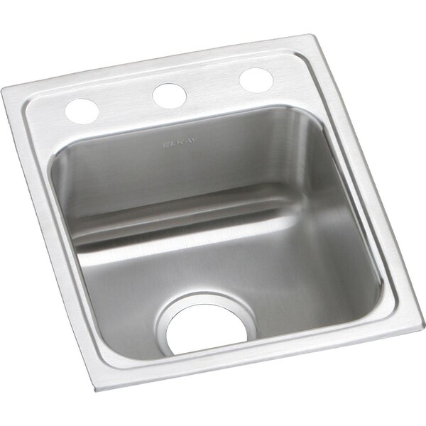 Lustertone Stainless Steel 15 X 17-1/2 X 6 Single Bowl Top Mount Ada Sink